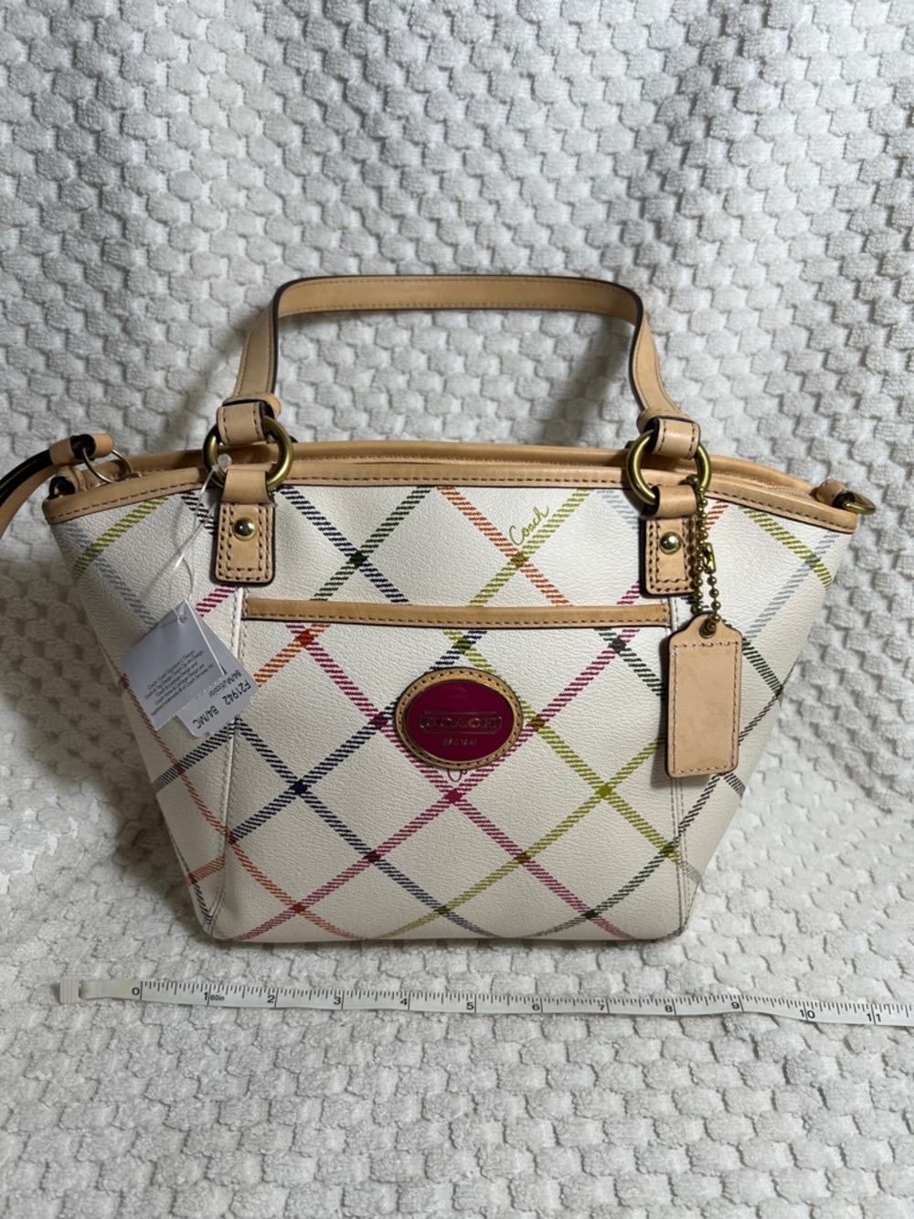 Coach Cream Multicolor Shoulder Crossbody Bag